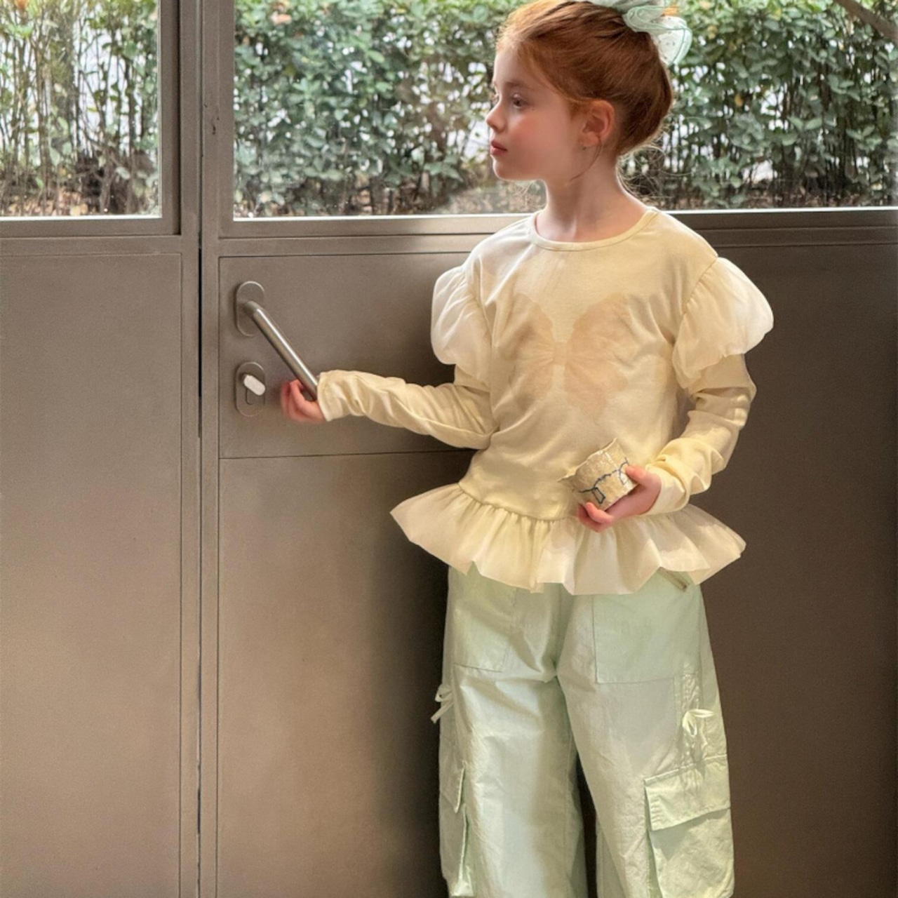 春バルーンスリーヴチュールTシャツ