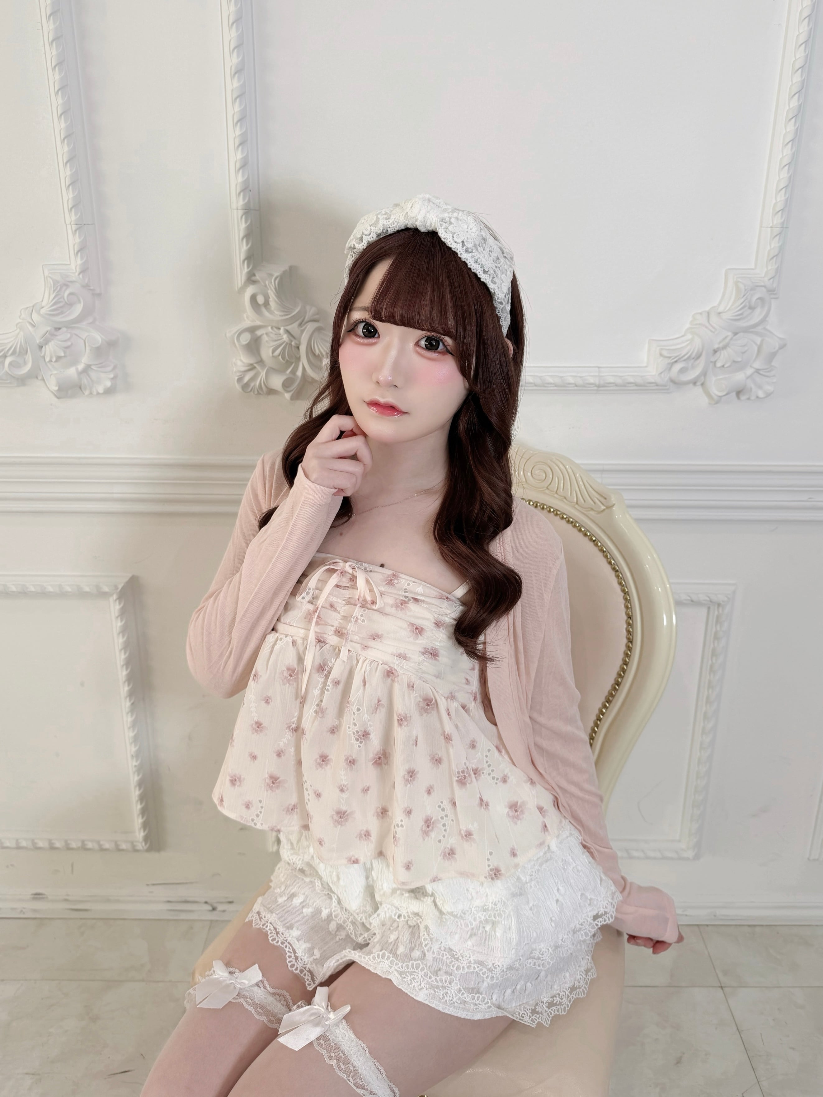 flower shirring ensemble