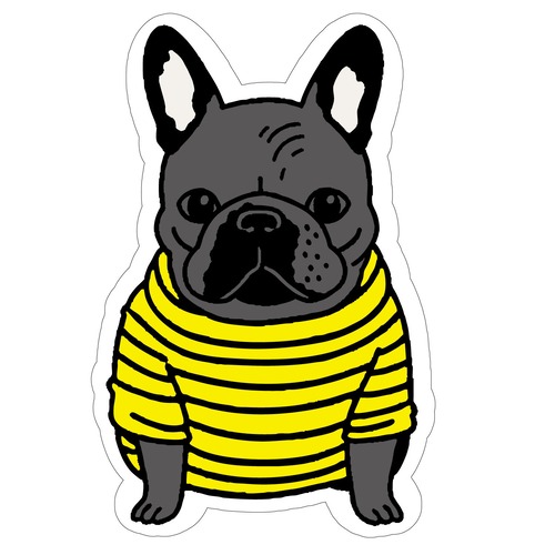 フレンチブルドック フレブル シール ステッカー FRENCH BULL DOG STICKER : FBST-001YE