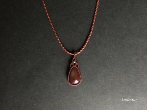 アンデシン macramé necklace