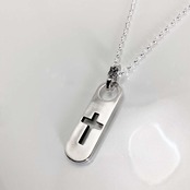 CLASSIC CROSS NECKLACE #2 with GODSIZE® I.D. TAG / クラシッククロス#2ネックレス ゴッドサイズ® I.D.タグ