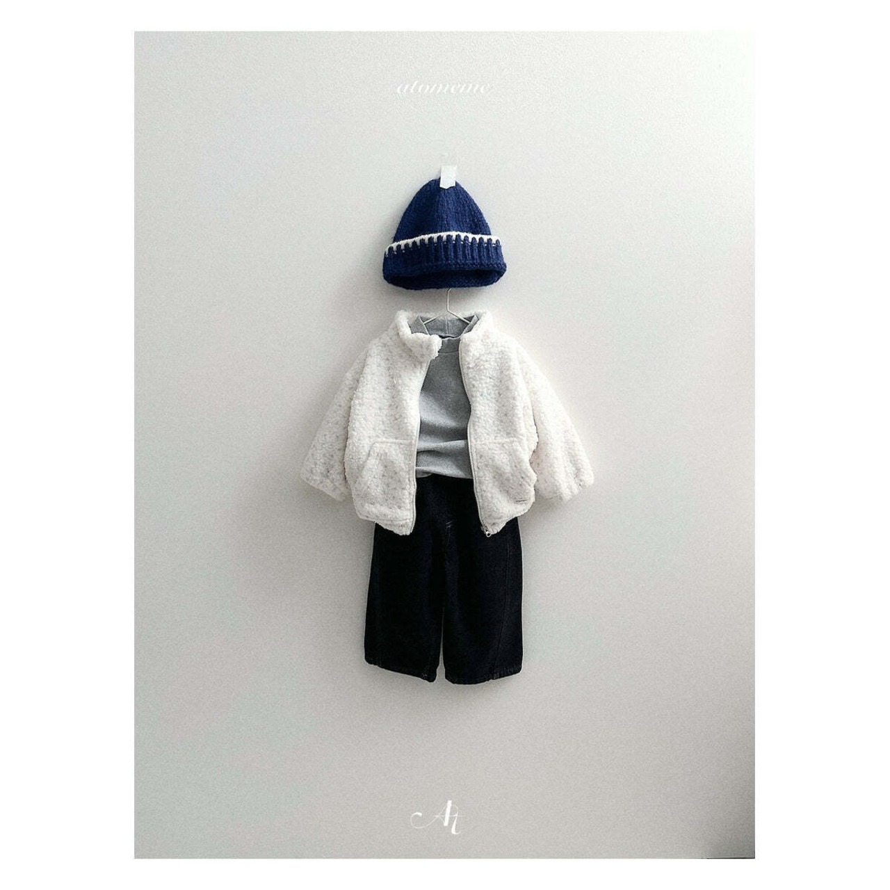 【取寄】atomeme テディジップアップ｜冬服｜韓国子供服