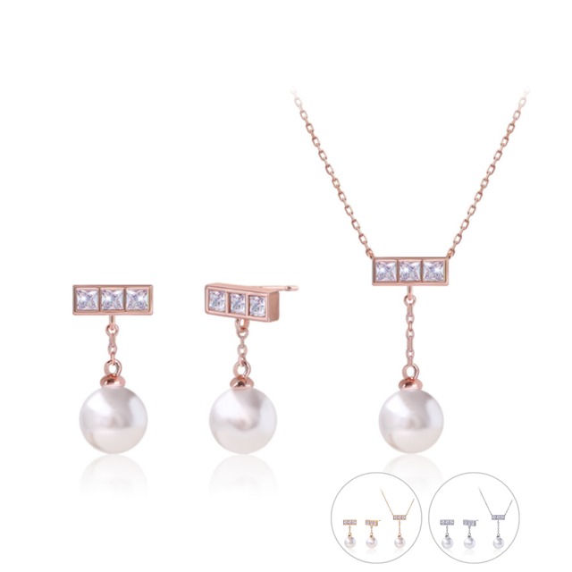 テリンパール ピアス＋ネックレス