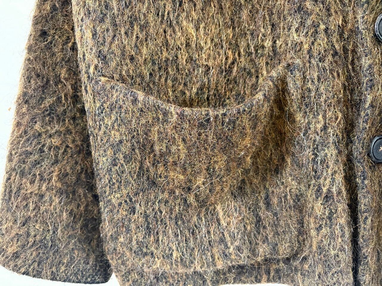 2021-2022AW OUR LEGACY Melange mohair cardigan OLIVE | AFTER DARK
