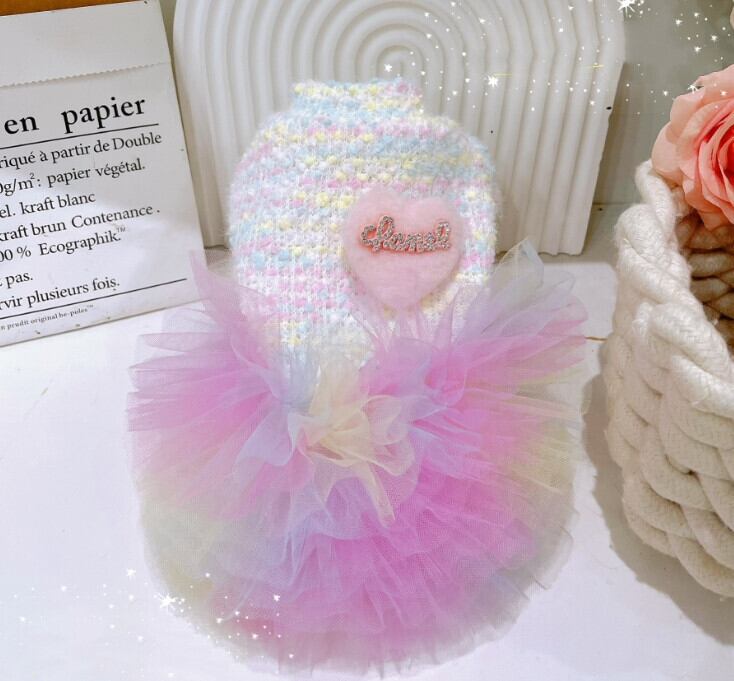 〖予約〗№3102286 虹色チュールワンピース