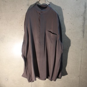 Silk Band Collar Shirt