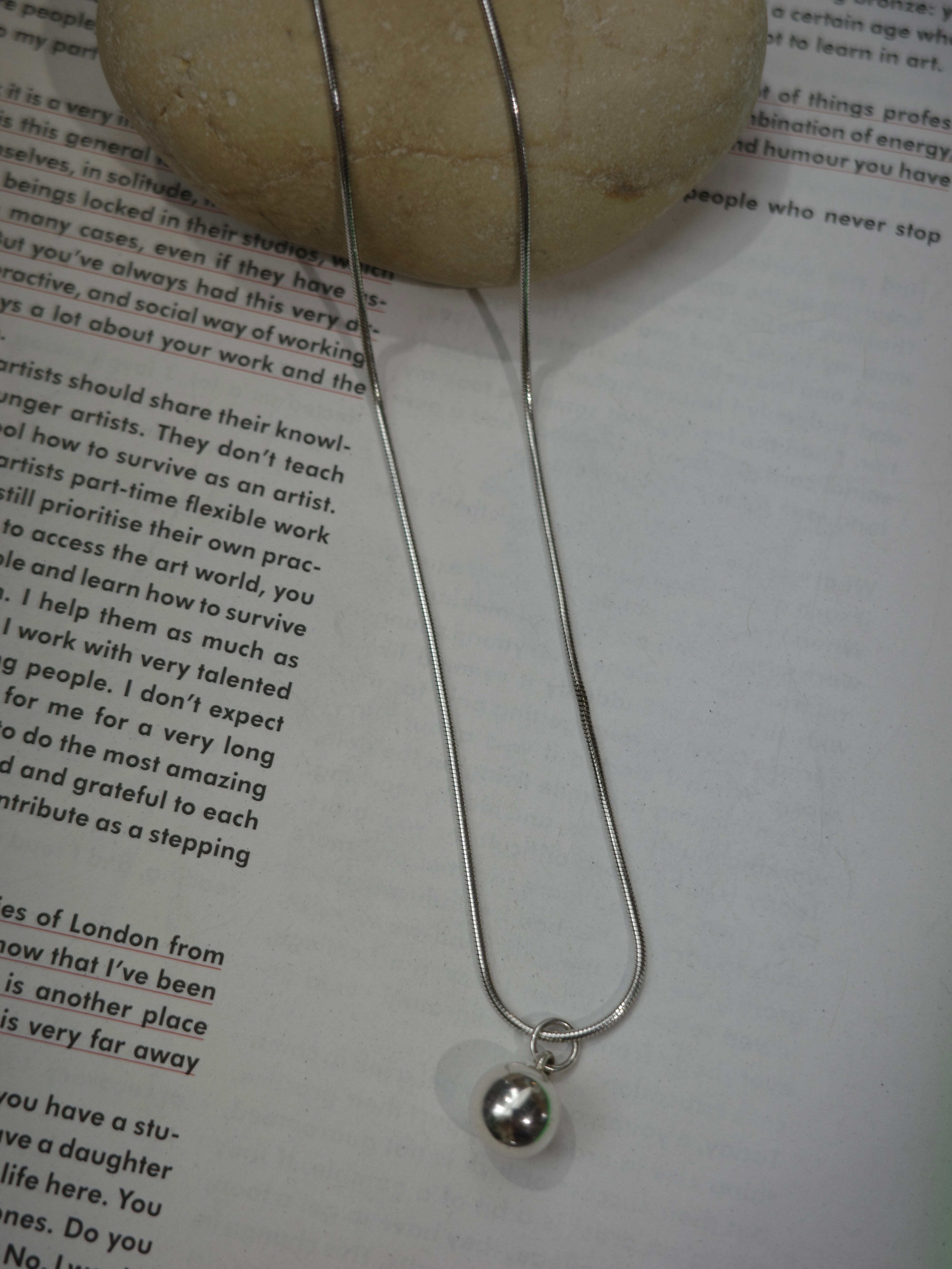 <vintage silver925>ball necklace②