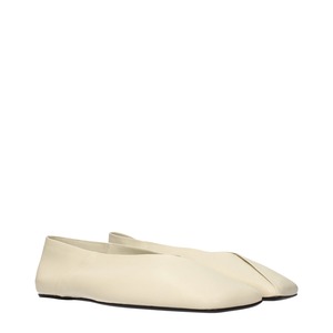 【新品】JIL SANDER ジルサンダー レディース バレエシューズ レザー ベージュ WZ0001P5810689