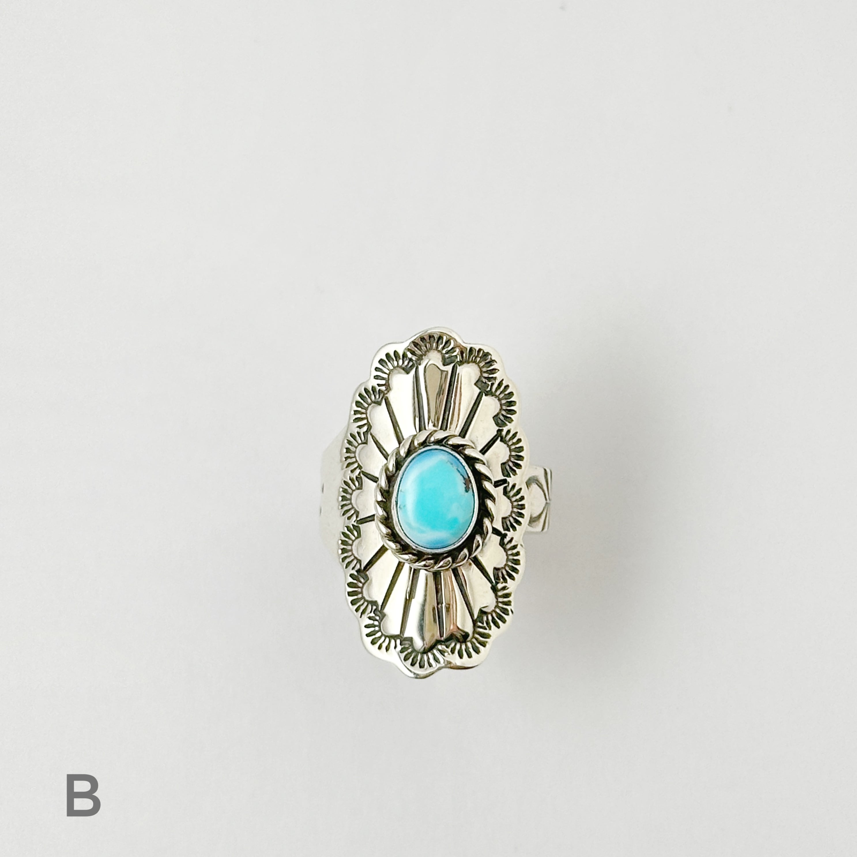 Indian Jewelry】ゴールデンヒル ターコイズ フリーサイズ リング 指輪