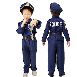 警察官 police ハロウィン 男の子 女の子 子供 コスプレ 文化祭 発表会 衣装 パーティーグッズ 23zm282