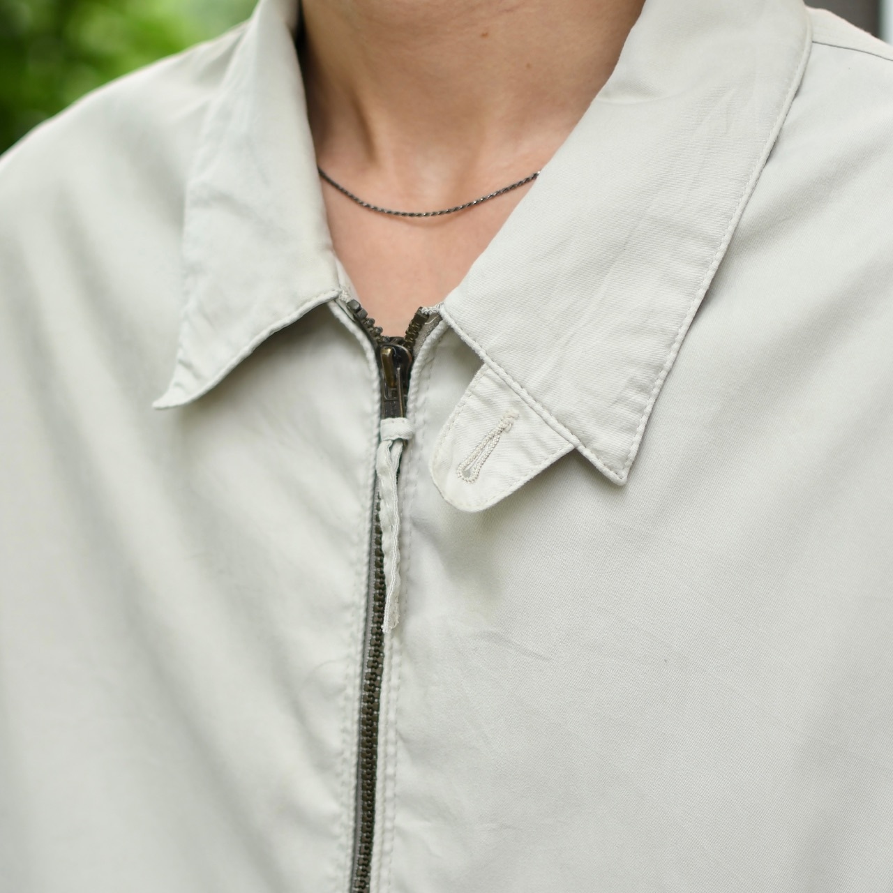 weatherproof smooth blouson ivory