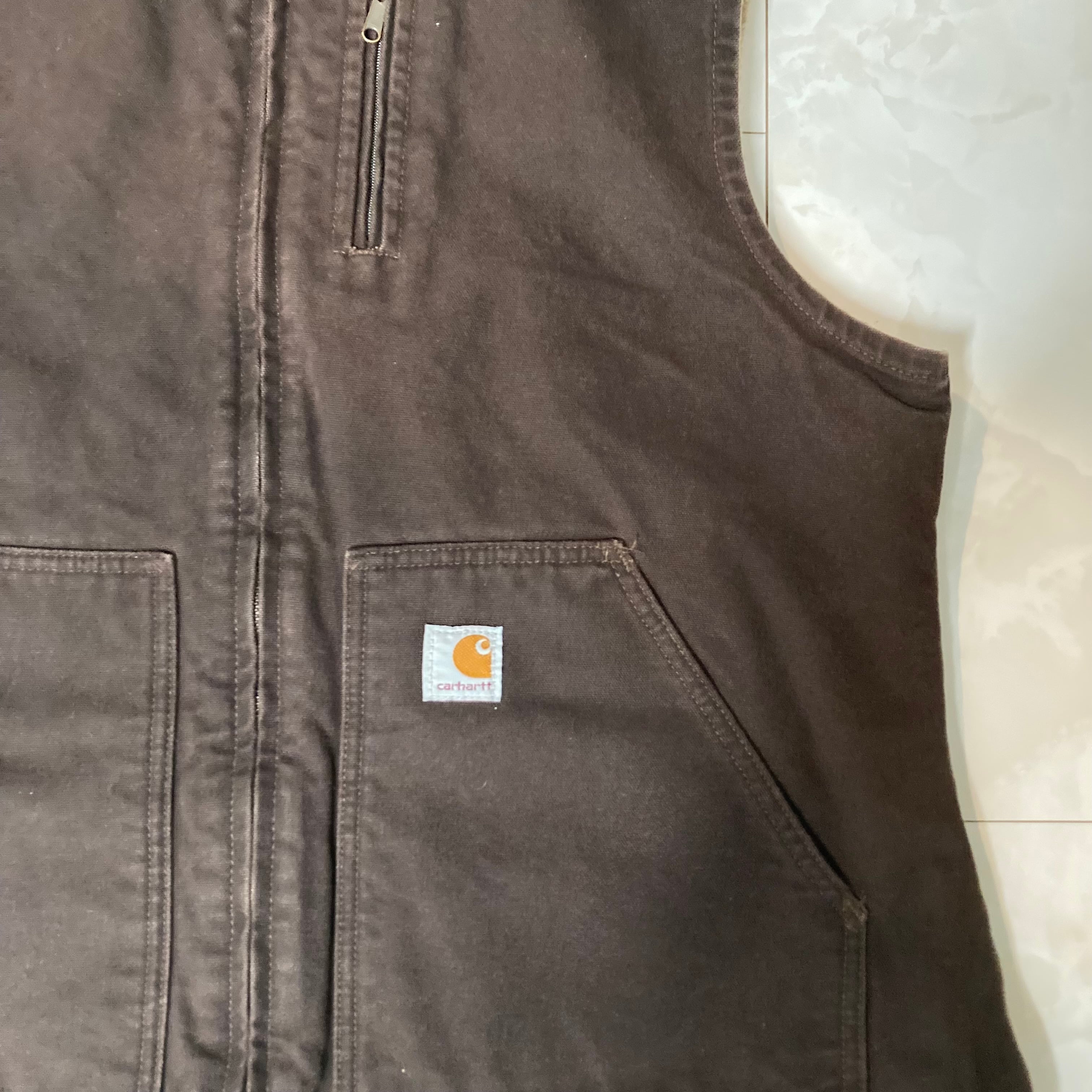 Carhartt ダックベスト XL ブランドタグ 裏ボア | 古着屋OLDGREEN