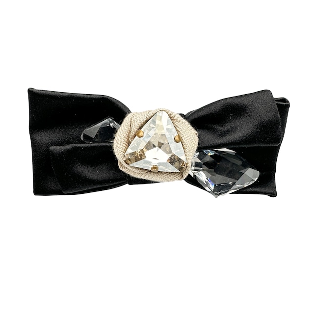 ｍiu ｍiu ミュウミュウ ブローチ ストーン付きリボン 27719-202603