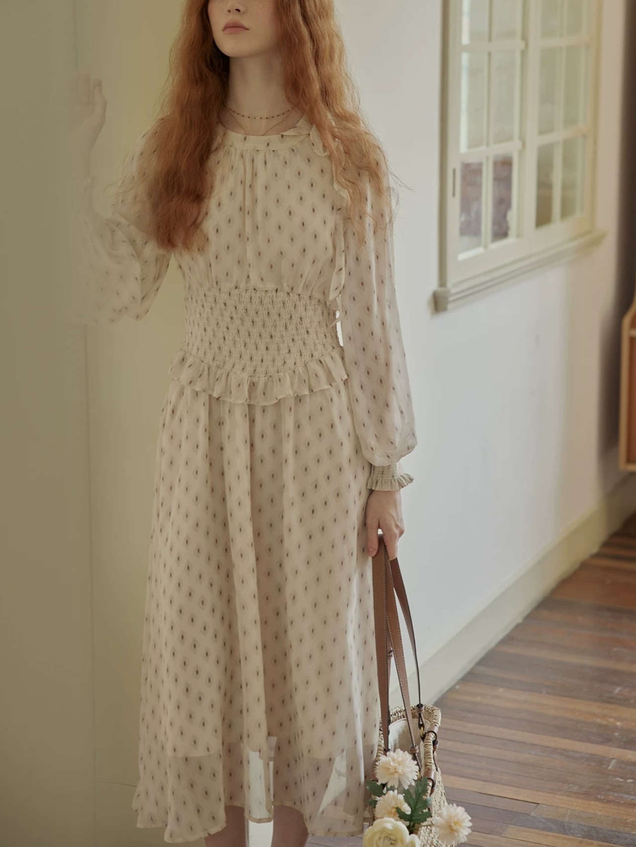 Rêverie à Pois Ruffle Dress F0784