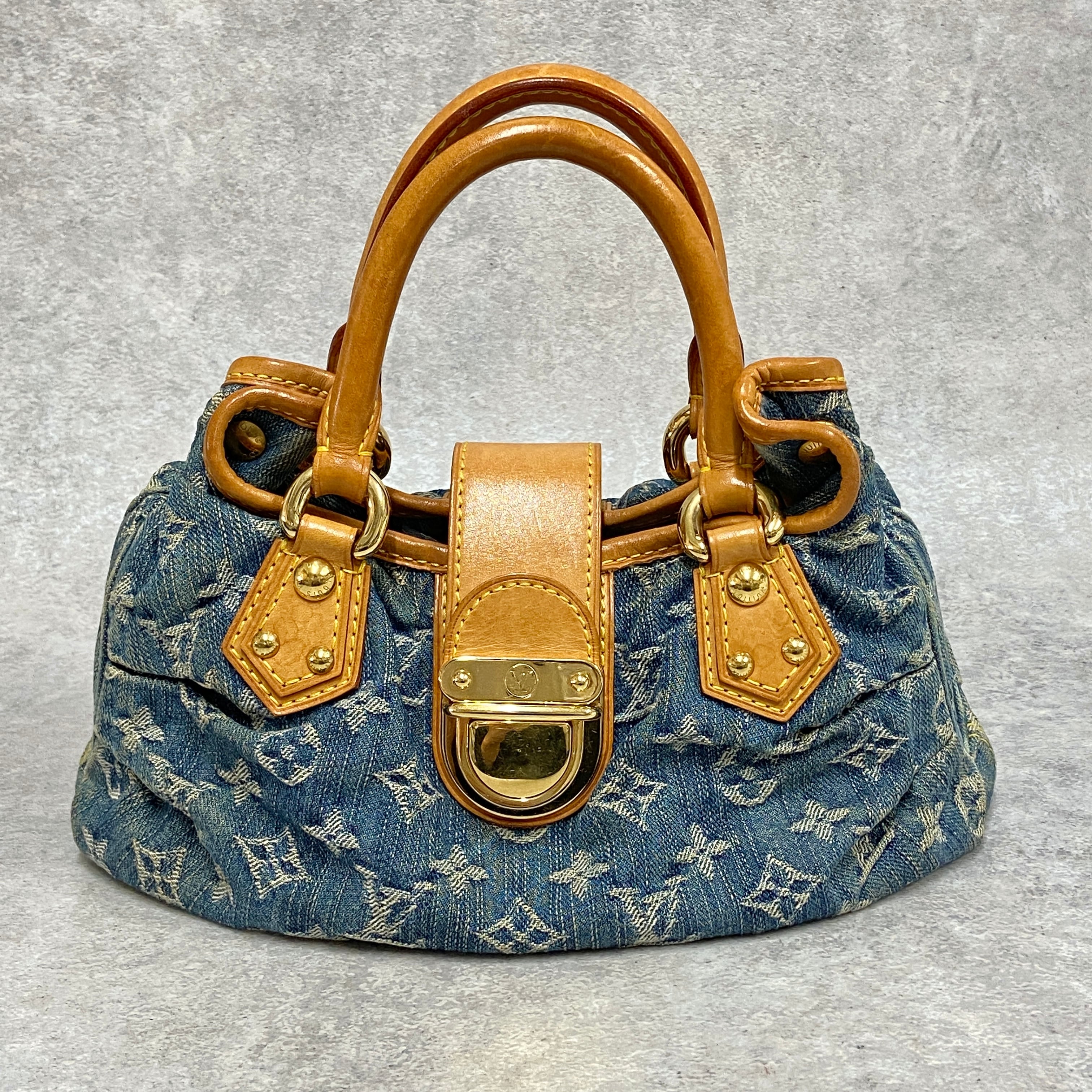 LOUIS VUITTON ルイ・ヴィトン モノグラムデニム プリーティ ハンドバッグ 7293-22205 | rean powered by  BASE