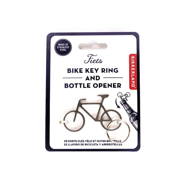 【KIKKERLAND】Bike Key Ring And Bottle Opener