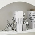 本を読む人 ブックエンド ブックスタンド ２個セット ３色 本棚 収納 書斎 カフェ 装飾 おしゃれ 北欧