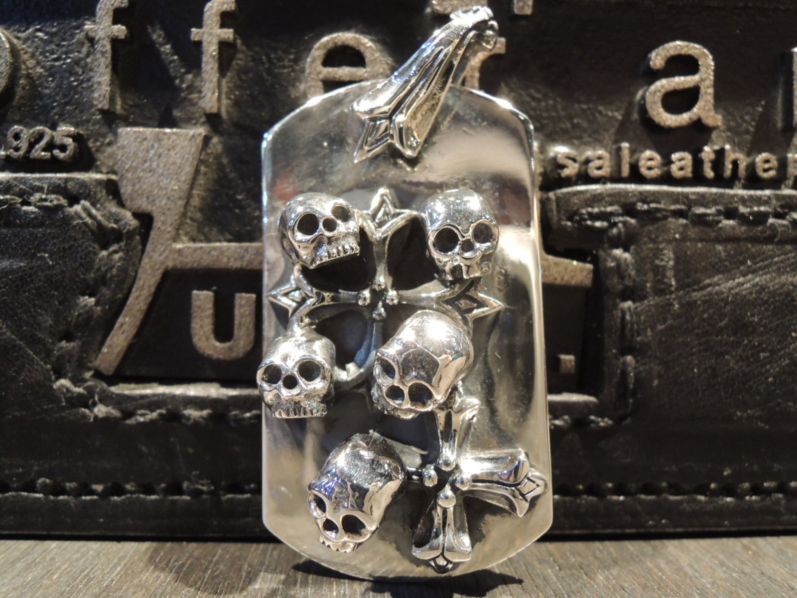 SofferAri Jewelry Large Dog Tag Skulls & N.C. Crosses SofferAri Jewelry Large Dog Tag Skulls & N.C. Crosses