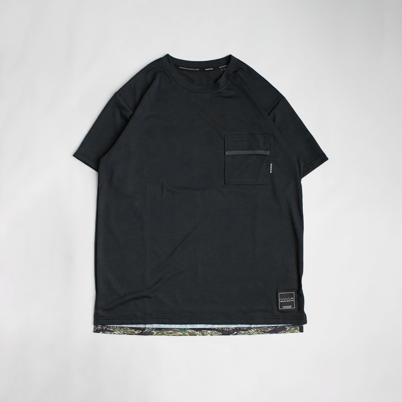MMA(マウンテンマーシャルアーツ)Dry Pocket Tee -Black メンズレディースランニングTシャツ