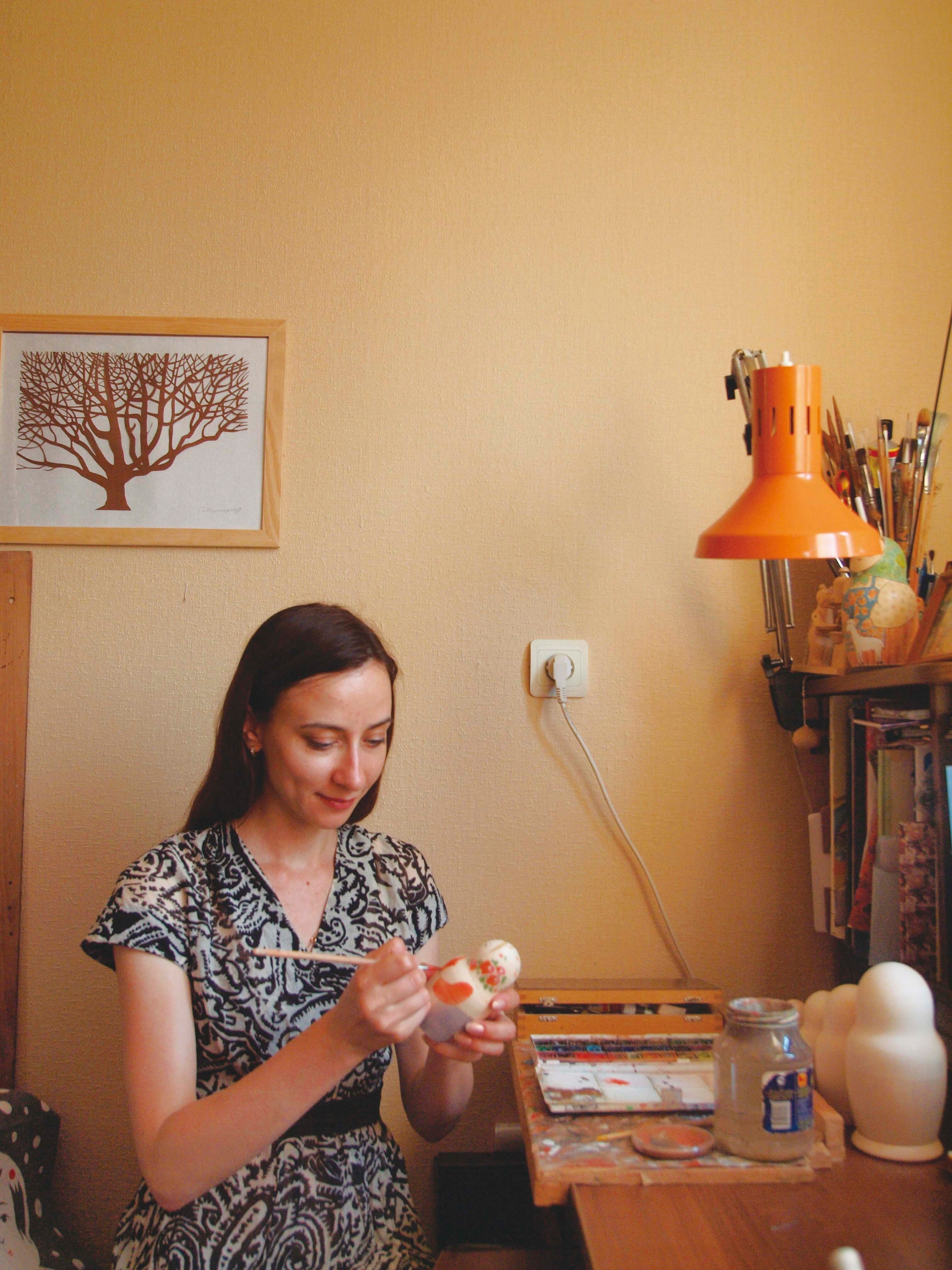 アーティスト・マトリョーシカ（マリヤ・ドミトリエワ作/ミルク5個組）