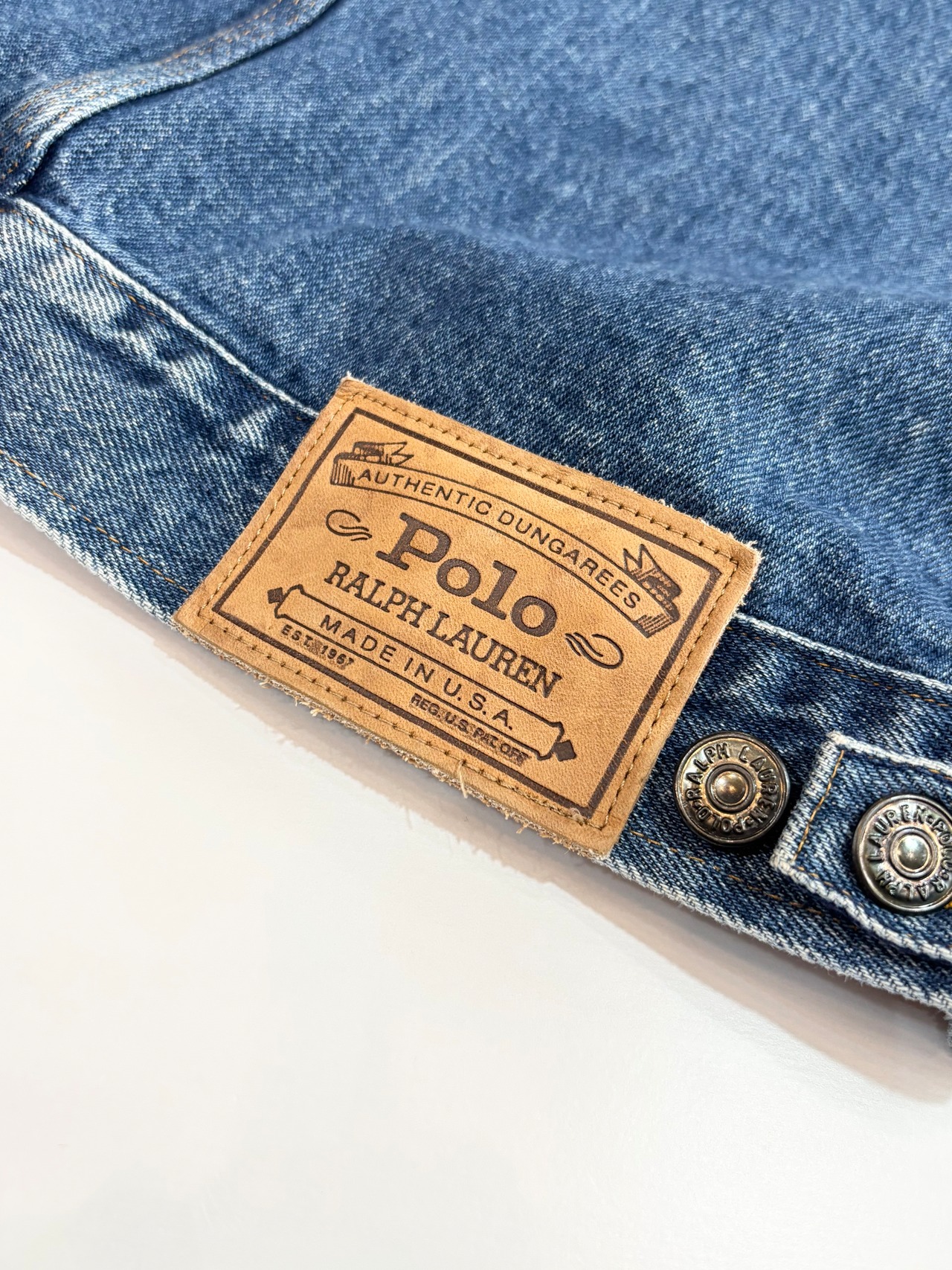 80〜90s Ralph Lauren DENIM WORK JACKET MADE IN USA Size L