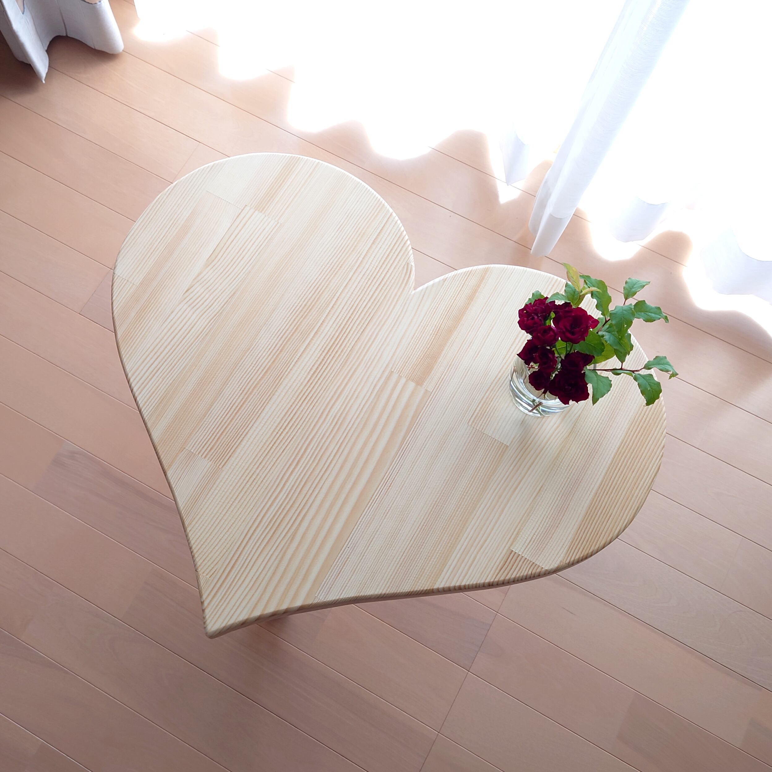 ハンドメイド　ハートのミニテーブル 楽天市場】【ミニテーブル ハートのくりぬき】ちゃぶ台