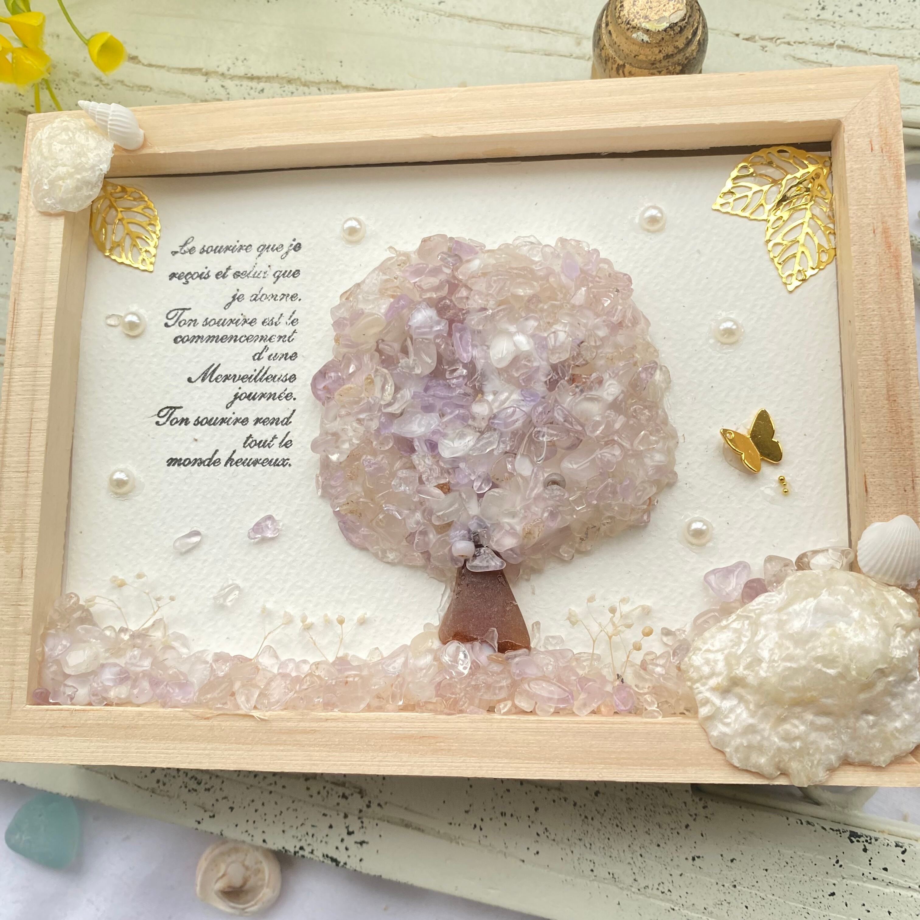 【両面作品】"恋愛力を高めるラベンダーアメジストの木。"