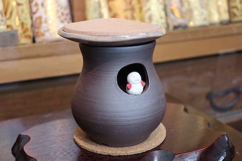 清水焼 茶香炉 雪だるま(Kyo-yaki&Kiyomizu-yaki Incense burner)