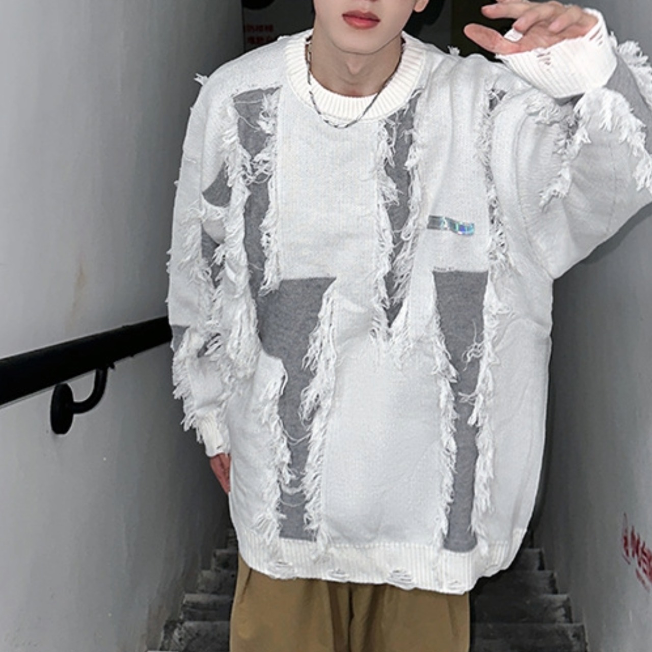 Contrast Crewneck Top TB2570・画像7