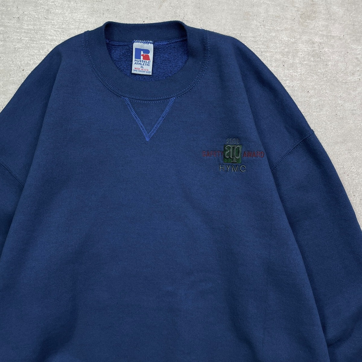 00年代 USA製 刺繍タグ RUSSELL ATHLETIC ラッセル SAFETY AWARD ワン 