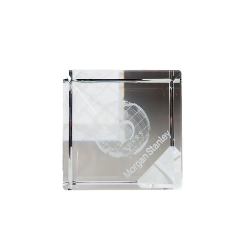 A big glass object containing the Earth