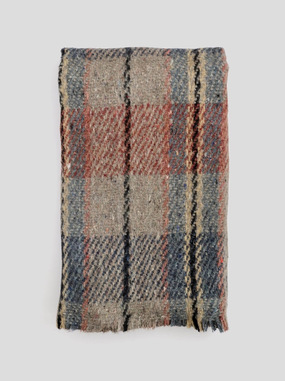 リサイクルウール ブランケット チェック柄｜Recycled Wool Mix