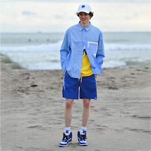 SALE 送料無料 【HIPANDA ハイパンダ】メンズ ショートパンツ MEN'S SHORT PANTS / BLUE