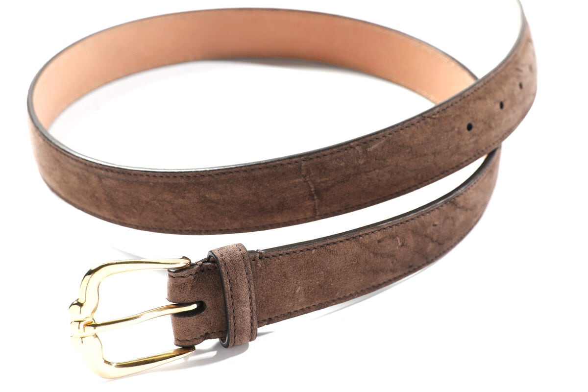 IL QUADRIFOGLIO PER AFTERHOURS ベルト（クードゥー 薄茶×真鍮