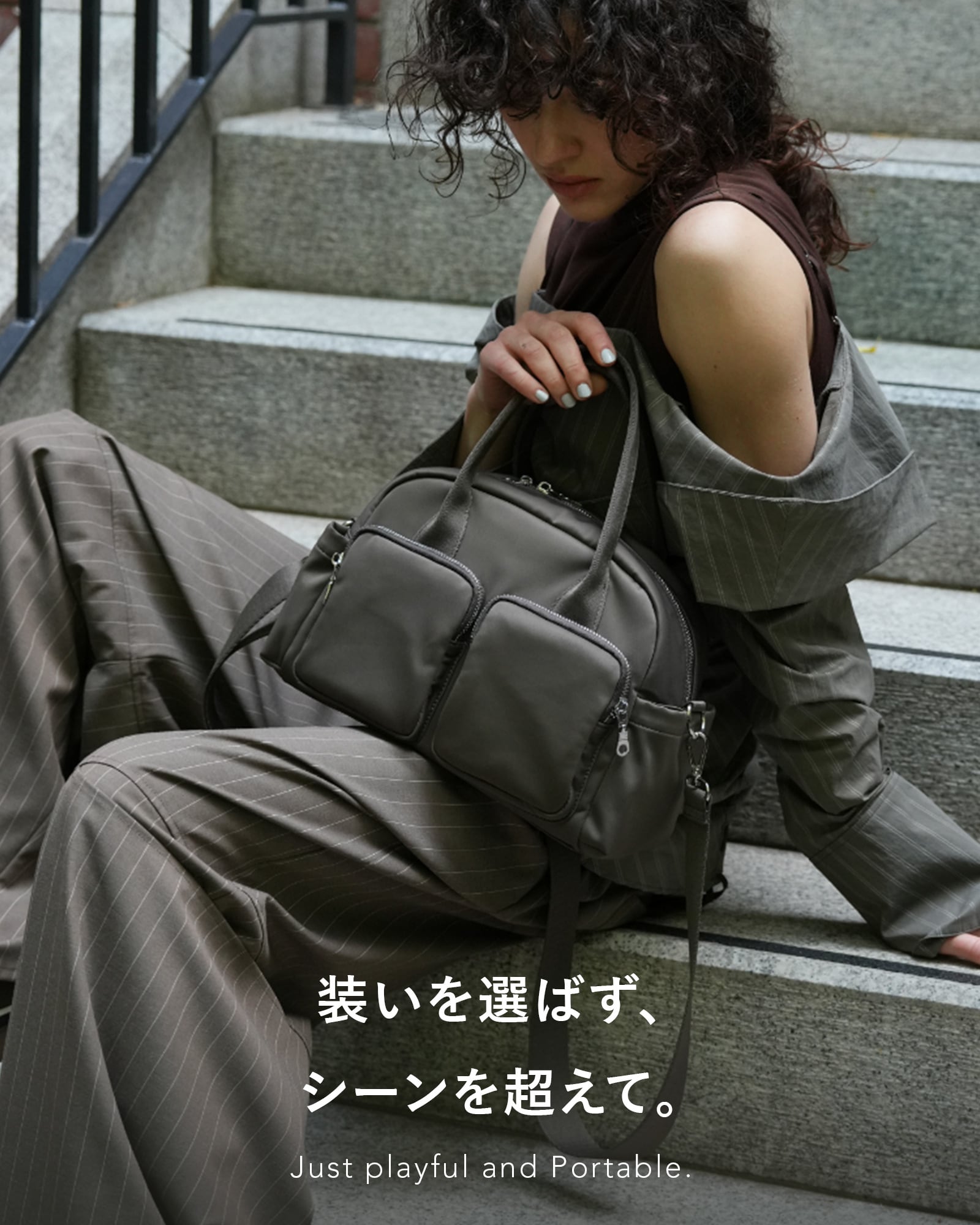 en. Multi pocket shoulder bag [edt-147] | EDITA．