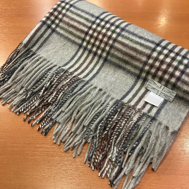 Joshua Ellis "大判" CASHMERE CHECK STOLE