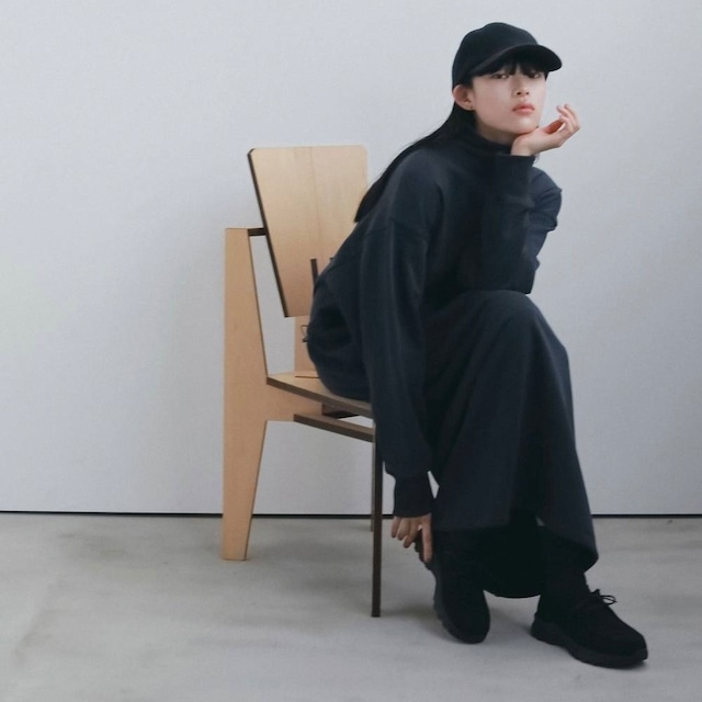 【 anuke 】Halfzip Sweat Onepiece