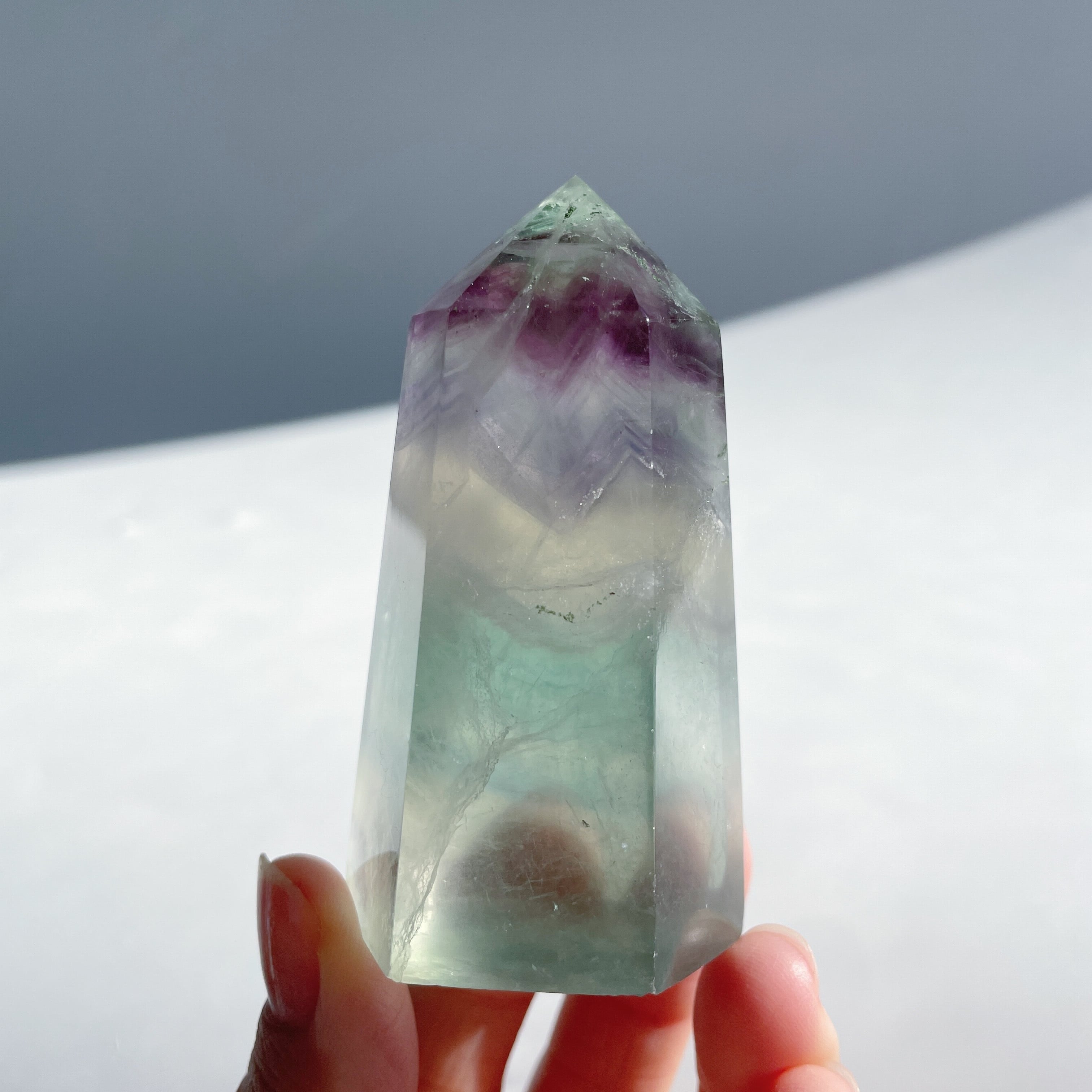 フローライト レインボーフローライト タワー型71◇Fluorite◇天然石