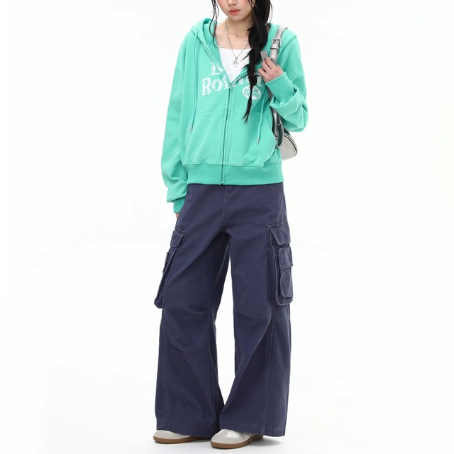 vintage logo color zip-up hoodie　ヴィンテージロゴカラージップパーカー　J2152