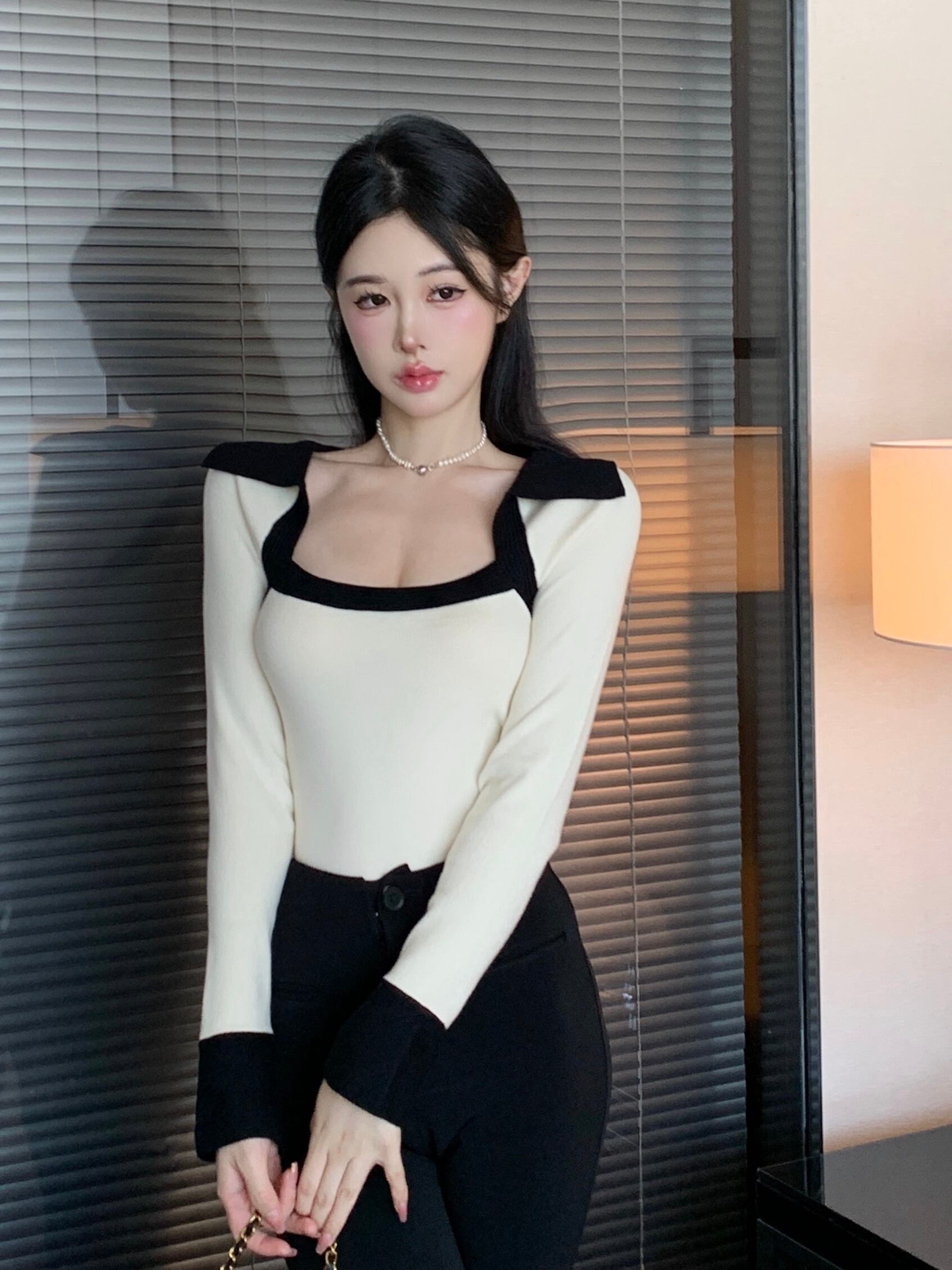 楽天 ピアリマーマ☆スクエアネックトップス☆未使用 Tシャツ