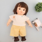 【２点セット】トレーナーズボンセット服（きのこT青黄色ズボン）ぽぽちゃん