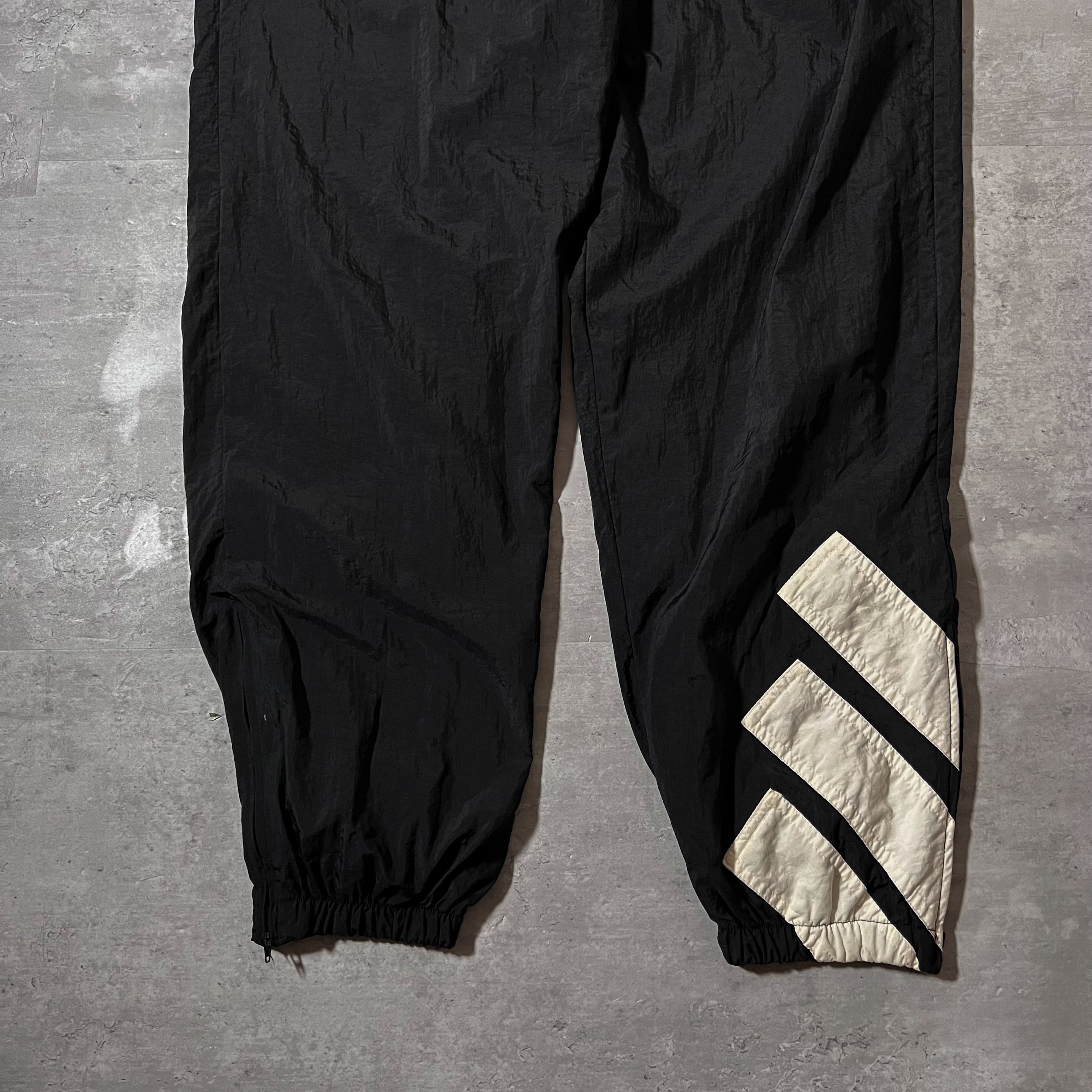 90s “adidas” Trefoil logo black nylon pants 90年代 アディダス ...