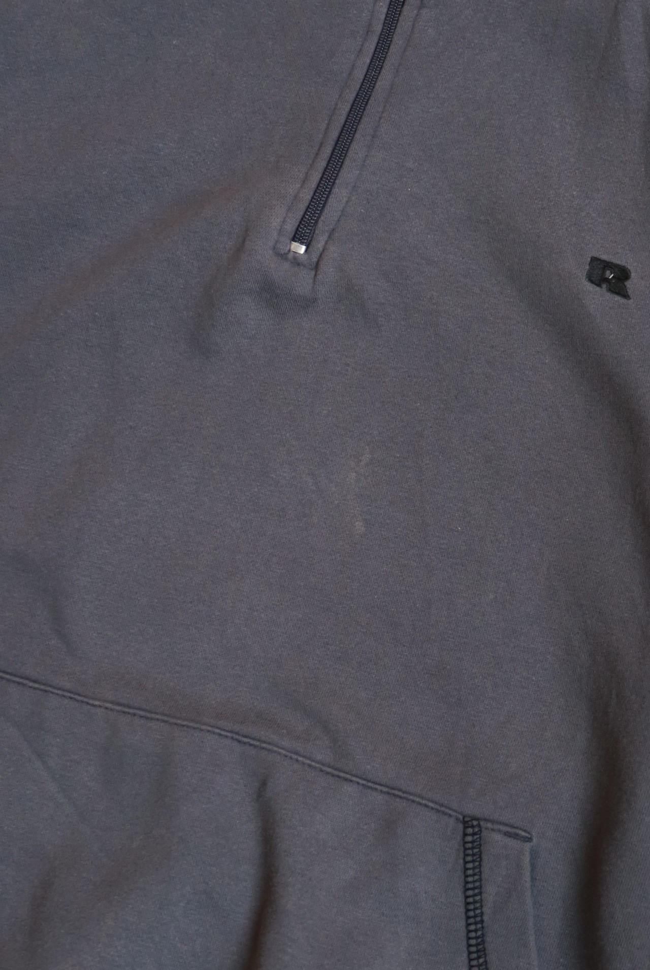 Russell Athletic gray half zip sweater