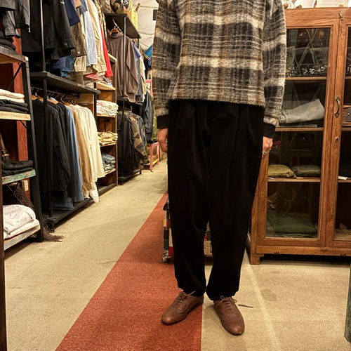 TOPANGA Lady's Tapered Corduroy Easy Pants　テーパードコーデュロイイージーパンツ　ブラック　