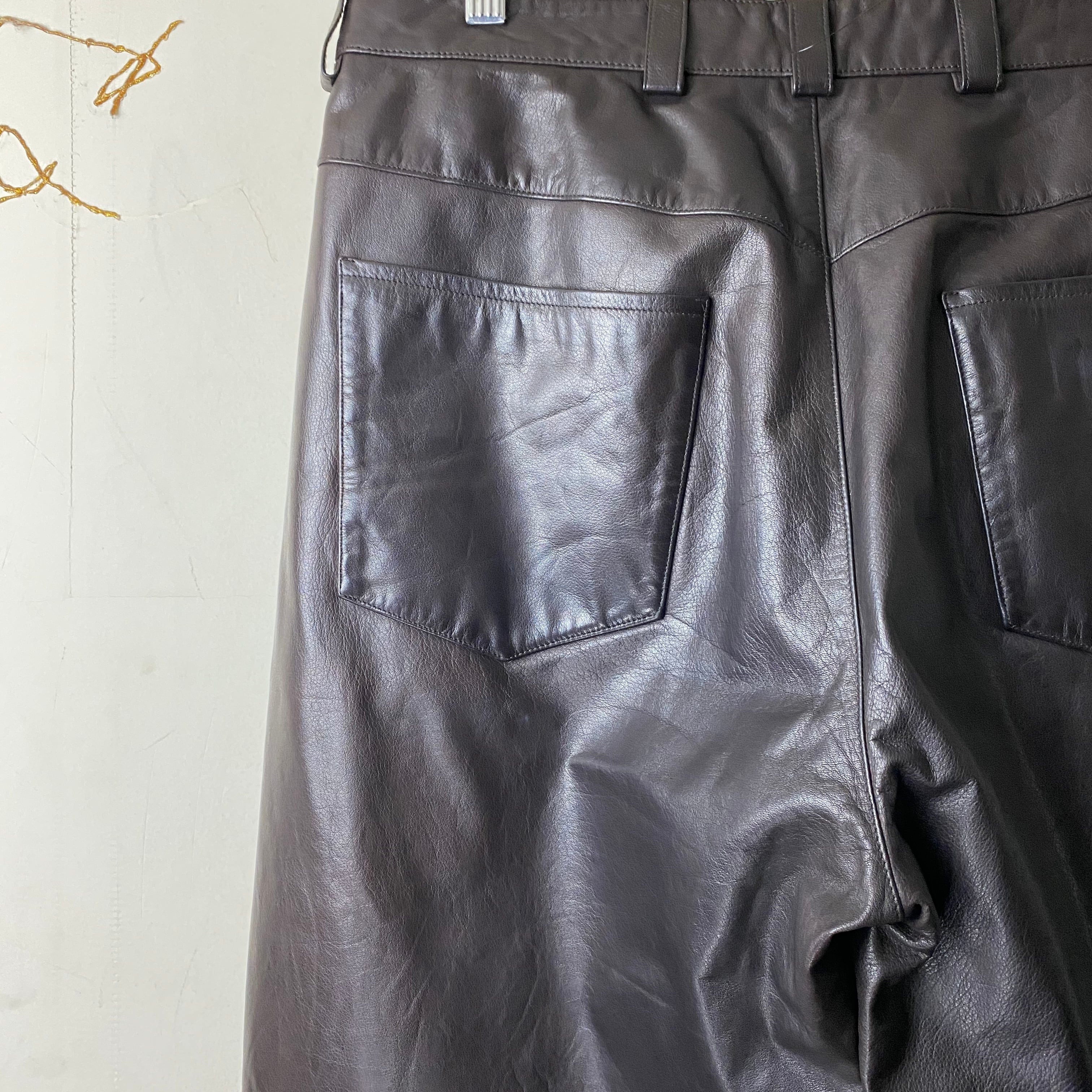 JIL SANDER tapered leather pants | NOIR ONLINE 