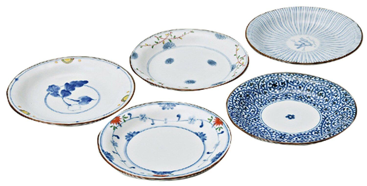 たち吉・青嵐・中皿・5客揃・和食器・取分け皿・No.230525-40・梱包