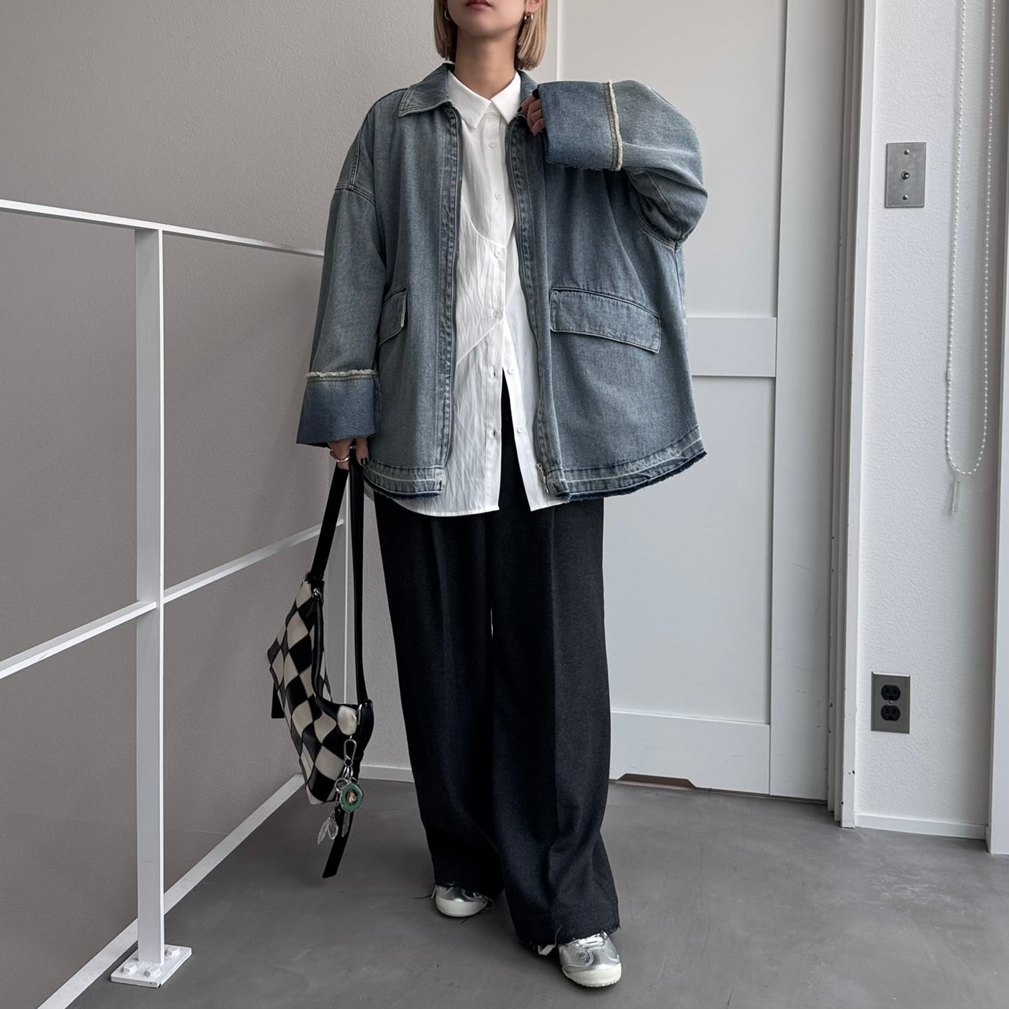 aaページ♡⃜ zipデザインオーバーSH/オフホワイト | CFT.