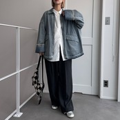 zipデザインオーバーSH/オフホワイト