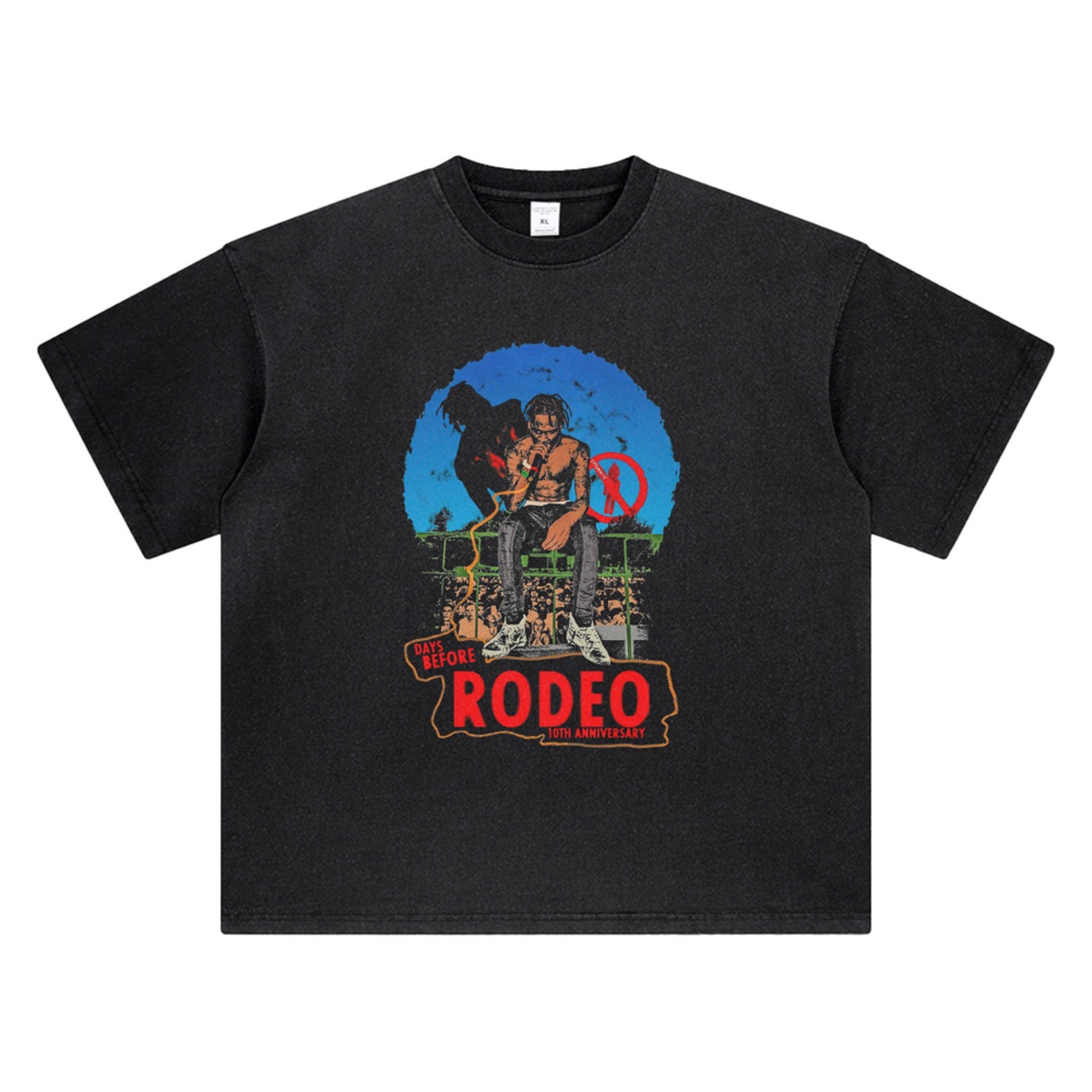 VINTAGE ストリート ラッパープリント Tシャツ T1820