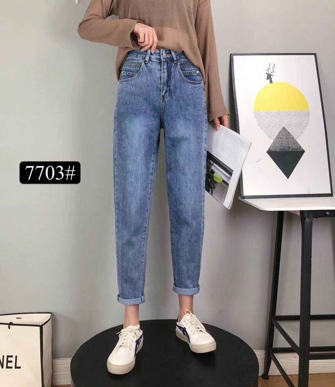 デニムテーパードパンツ　ASF2403-7703